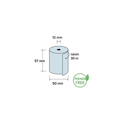 Termo kotouček Blue4est 57/50/12 mm, 30m, PHENOL FREE, 5 ks – Zboží Živě