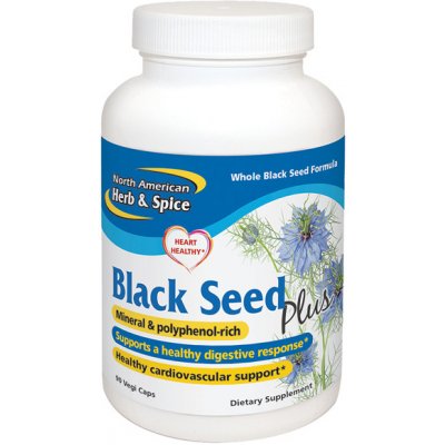 North American Herb & Spice Sušené byliny kapsle Black seed Plus 90 ks