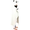 Dětská deka Cozy Noxxiez BL823 Panda hřejivá deka s kapucí se zvířátkem a tlapkovými kapsami