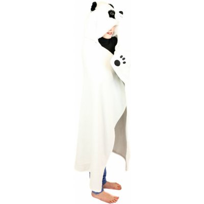 Cozy Noxxiez BL823 Panda hřejivá deka s kapucí se zvířátkem a tlapkovými kapsami