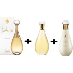 Christian Dior Jadore EDP 75 ml + 150 ml parfumovaný olej + 150 ml tělové  mléko dárková sada kosmetická sada - Nejlepší Ceny.cz