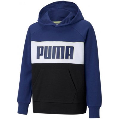 Puma Alpha Hoodie Jr 585892 12 černá/tm.modrá