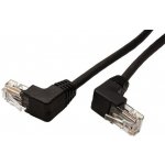 Goobay 21.92.0724 UTP patch, kat. 5e, lomené konektory (90°), 3m, černý – Zboží Mobilmania