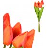 Květina Tulipány v pugetu, barva oranžová KN6121 OR