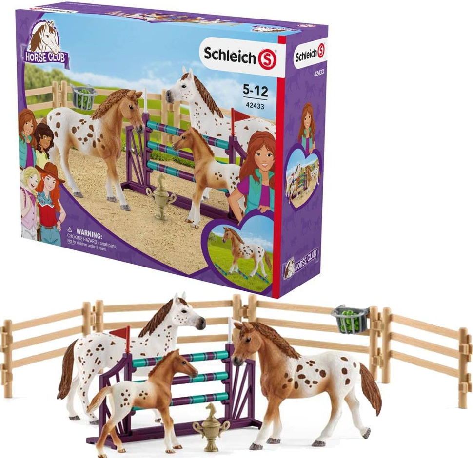 Schleich 42433 Set appalosští koně a tréninkové příslušenstí