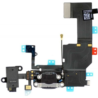 Nabíjecí port + Audio Jack konektor Flex pro Apple iPhone SE vesmírně šedá – Zboží Mobilmania