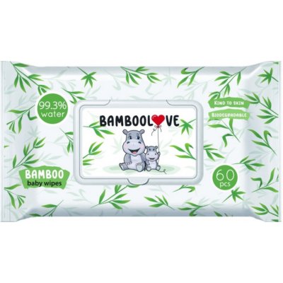 Bamboolove Vlhčené ubrousky bambus 60 ks – Zbozi.Blesk.cz