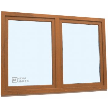 KNIPPING Plastové okno - 70 AD, 1800x1200 mm, O/OS sloupek, zlatý dub Barva, imitace: zlatý dub/bílá (jednostranně)