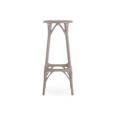 Kartell A.I.stool light 65 lesklá šedá