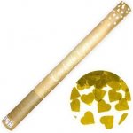 Vystřelovací konfety srdíčka zlaté lesklé 60 cm Partydeco – Sleviste.cz