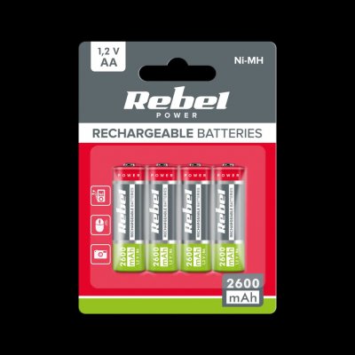 Rebel 2600 mAh 1,2 V, 4 ks BAT2012 – Zboží Živě