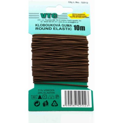 VTC Klobouková guma 1,2 mm - na kartě hnědá – Sleviste.cz