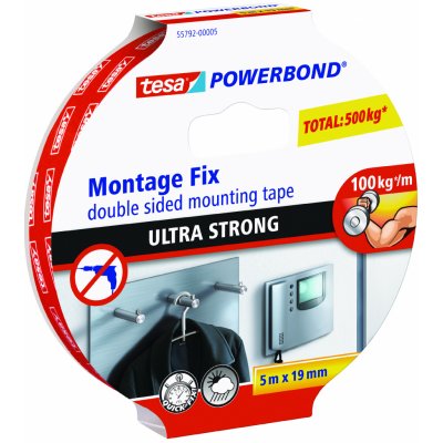 Tesa Powerbond Ultra Strong Montážní páska 5 m x 19 mm průhledná – Hledejceny.cz