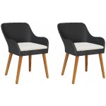 Omaxi 892126 Zahradní křeslo 2 ks Černá 55 x 62,5 x 82 cm polyratan – Hledejceny.cz