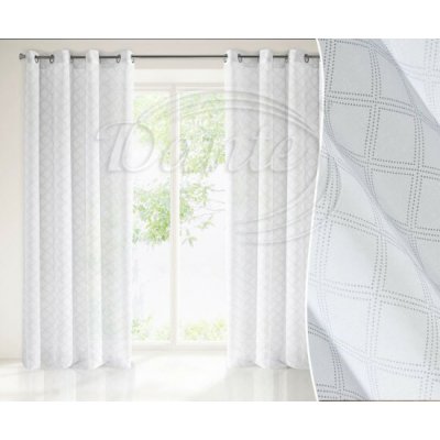 Závěs karo stříbrné - 250 x 140 cm – Hledejceny.cz