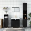 Koupelnový nábytek Nábytek XL 3dílný set koupelnových skříněk černý kompozitní dřevo