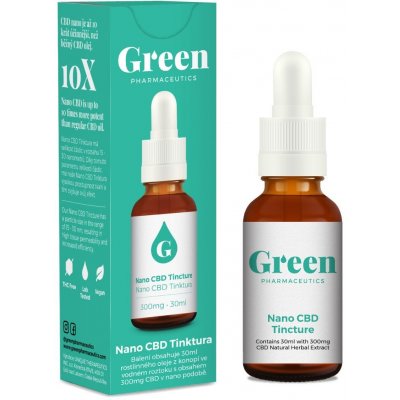 Green Pharma Nano CBD Tinktura ve spreji 300 mg 30 ml