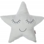Mike & Co. NEW YORK Světle šedý polštář s příměsí bavlny Pillow Toy Star šedá/light 35x35 – Zboží Mobilmania