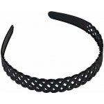Plastová čelenka černá pololesklá - překřížená – Zboží Mobilmania