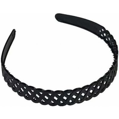 Plastová čelenka černá pololesklá - překřížená – Zboží Mobilmania