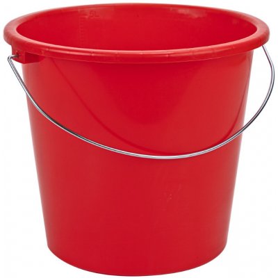 KesTek Plastový kbelík s kovovou rukojetí červené 5 l 40553KT – Sleviste.cz