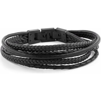 Lucleon Kožený náramek Black & Black Roy MP_bracelet235