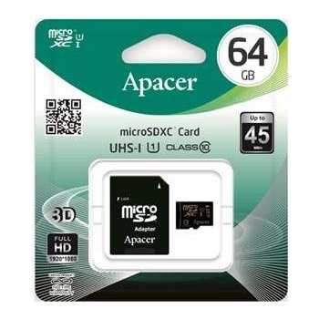 APACER mcroSDXC64GB UHS-I U1 AP64GMCSX10U1-R