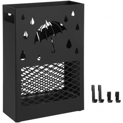 SongmicsHome Kovový stojan na deštníky RAIN, 28x12x41cm, černá LUC004B01 – Hledejceny.cz