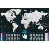 Nástěnné mapy Stírací mapa světa EN - silver classic XXL