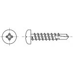 PROFISTYL DIN 7504N šroub samovrtný s půlkulatou hlavou PHILLIPS nerez A2 Varianta: DIN 7504N šroub samovrtný půlkulatá hlava křížová drážka nerez A2 5,5x19 – Sleviste.cz