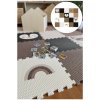 Pěnové puzzle Minideckfloor podlaha 20 dílů myška tučňák jednorožec koloušek duha a tlapka