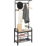 tectake 404534 věšák s botníkem 735x36x184cmindustrial světlé dřevo dub sonoma – Zboží Dáma