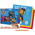 Škrabací obrázek 3ks barevný Tlapková patrola Paw Patrol 20x20cm – Zboží Dáma