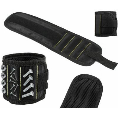 HARMONY AG648A Magnetický náramek pro kutily, 3 magnety, 33x9 cm, černý – Hledejceny.cz