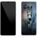 Pouzdro mmCase Gelové Samsung Galaxy A51 - běžící bílý kůň – Zboží Mobilmania