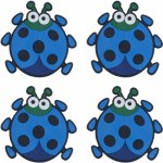 Bellatex Podtácek 4 ks Modrá 10x10 cm – Zboží Mobilmania