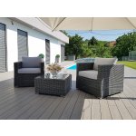 DEOKORK Ratanová variabilní sestava SEVILLA pro 2 osoby (antracit) – Sleviste.cz