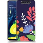 Pouzdro ACOVER Samsung Galaxy A80 A805F s motivem Colorful Flowers – Zboží Mobilmania