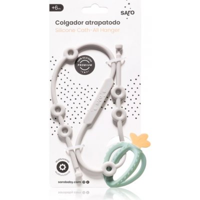 Saro Baby silicone Catch All Hanger silikon šňůrka grey 1 ks – Zboží Dáma