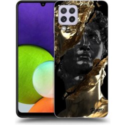 Picasee silikonové Samsung Galaxy A22 A225F 4G Gold Black černé