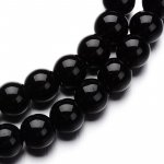 Skleněné korálky - černé - ∅ 4 mm - 10 ks – Zbozi.Blesk.cz