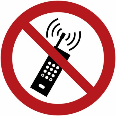 Podlahová značka – Zákaz používání mobilního telefonu, 50 cm, PVC – Zbozi.Blesk.cz
