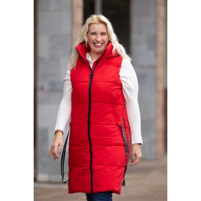 Temster zimní vesta La Pretty červená – Zboží Mobilmania