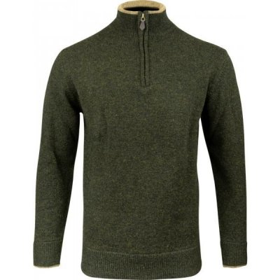 Svetr Jack Pyke ASHCOMBE se zipem jehněčí vlna DARK OLIVE – Zboží Dáma