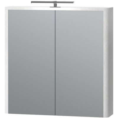 Kingsbath Livorno Structure White 70 zrcadlová skříňka do koupelny s LED osvětlením – Zboží Mobilmania