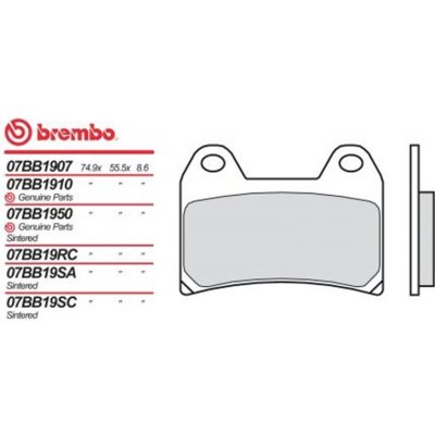 Přední brzdové destičky Brembo Aprilia 1000 RST FUTURA 2001 - 2004 směs 90 – Zboží Mobilmania