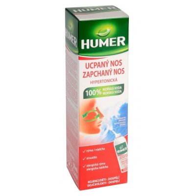 Humer Ucpaný nos 100% mořská voda Hypertonic 50 ml – Sleviste.cz