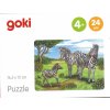 Puzzle Goki Africká zvířata: Zebry 24 dílků