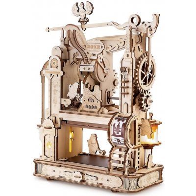 ROKR Dřevěné mechanické 3D puzzle Klasická tiskárna 303 ks – Zboží Mobilmania