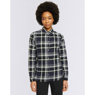 Knowledge Cotton check flannel shirt 1300 black Jet – Hledejceny.cz